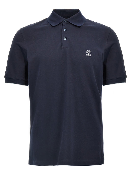 Brunello Cucinelli Logo Piqué Polo Shirt