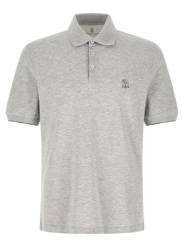 Brunello Cucinelli Logo Piqué Polo Shirt