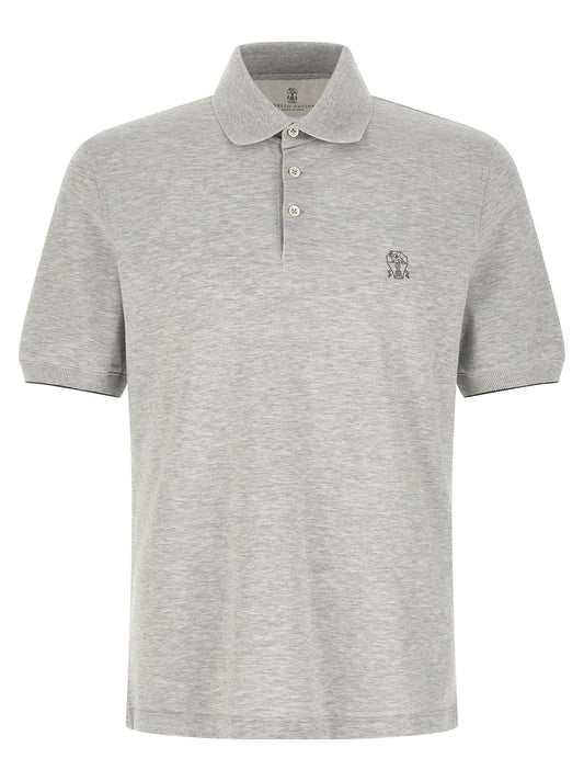 Brunello Cucinelli Logo Piqué Polo Shirt