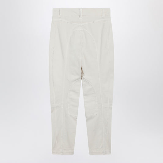 Brunello Cucinelli Chalk white Equestrian trousers