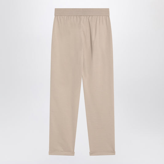 Brunello Cucinelli Beige cotton joggers