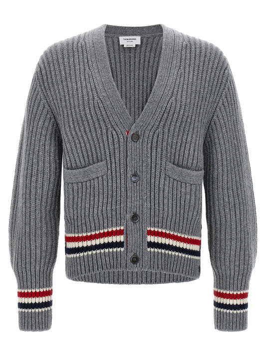 Thom Browne Rwb Tape Cardigan