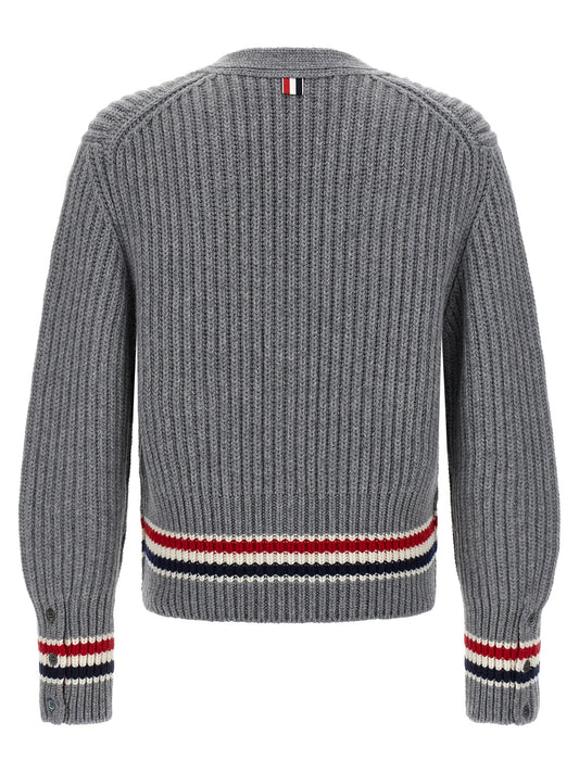 Thom Browne Rwb Tape Cardigan
