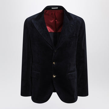 Brunello Cucinelli Navy blue corduroy jacket