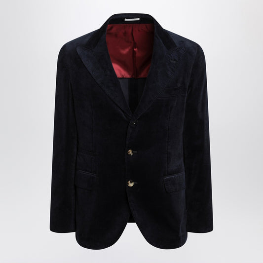 Brunello Cucinelli Navy blue corduroy jacket