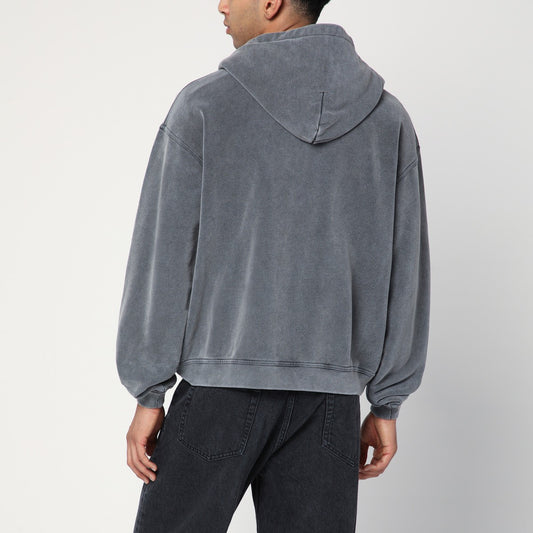 Represent Washed grey zip-up sweatshirt
