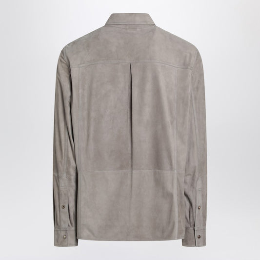 Brunello Cucinelli Khaki leather shirt