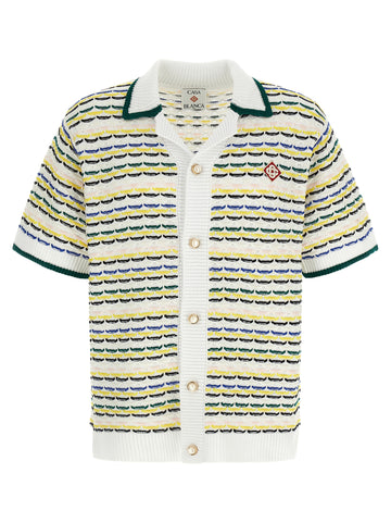 Casablanca Tuck Stitch Short Sleeve Shirt