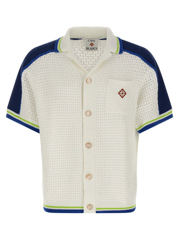 Casablanca Tennis Cotton Crochet Shirt