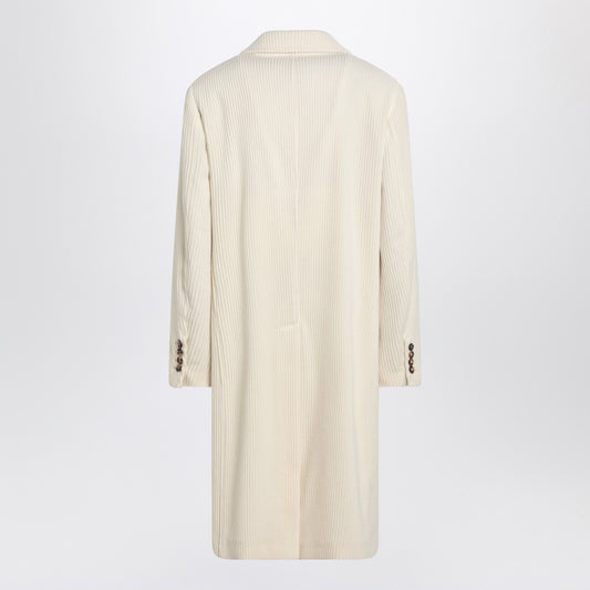 Brunello Cucinelli Ivory corduroy coat