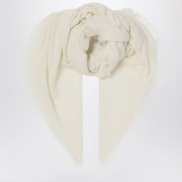 Destin White milk cashmere scarf