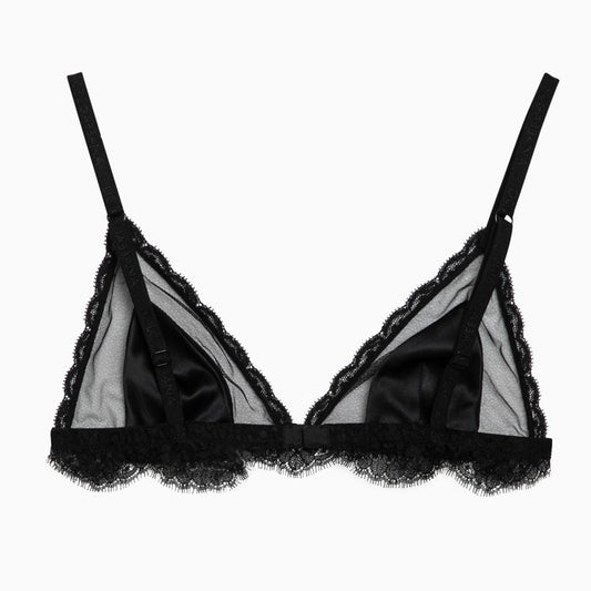 Dolce & Gabbana Dolce&Gabbana Black silk satin and lace bra