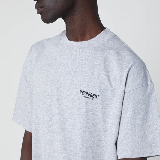 Represent Grey cotton T-shirt with logo