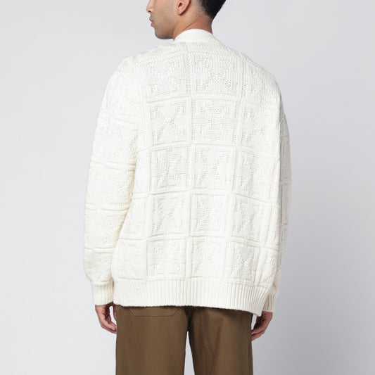 Off White Off-White™ Cream cardigan with Arrow motif intarsia