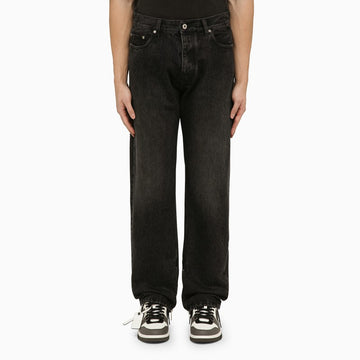 Off White Off-White™ Black jeans with logo patch