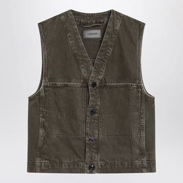 LEMAIRE Moss green denim vest
