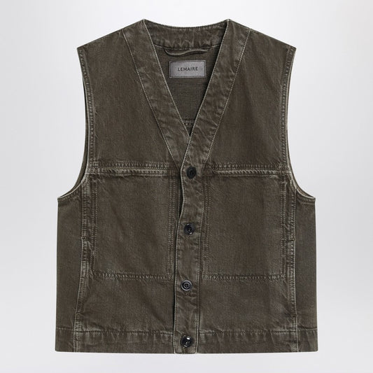 LEMAIRE Moss green denim vest