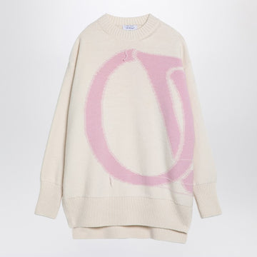 Off White Off-White™ Cream/pink over sweater in wool