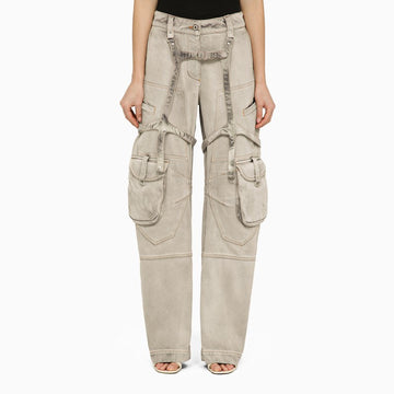 Off White Off-White™ Oversized cargo jeans in burnt denim