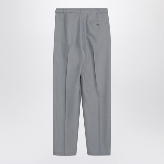 LEMAIRE Grey mélange trousers with belt