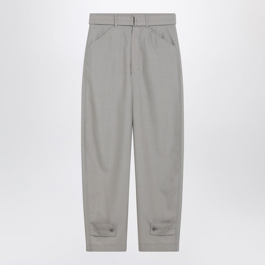 LEMAIRE Taupe trousers with ankle tabs