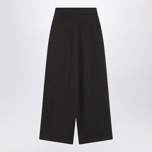 LEMAIRE Wide brown wool-blend trousers