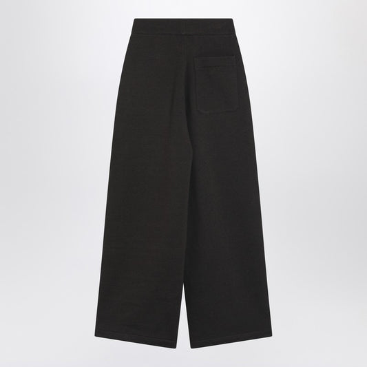 LEMAIRE Wide brown wool-blend trousers