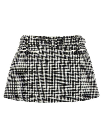 Self-Portrait Bouclé Wool Skort