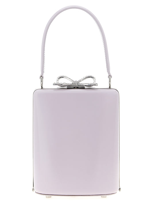 Self-Portrait Lilac Leather Mini Bow Handbag