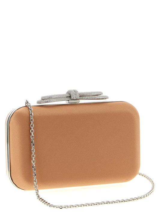 Mach & Mach Double Bow Satin Clutch