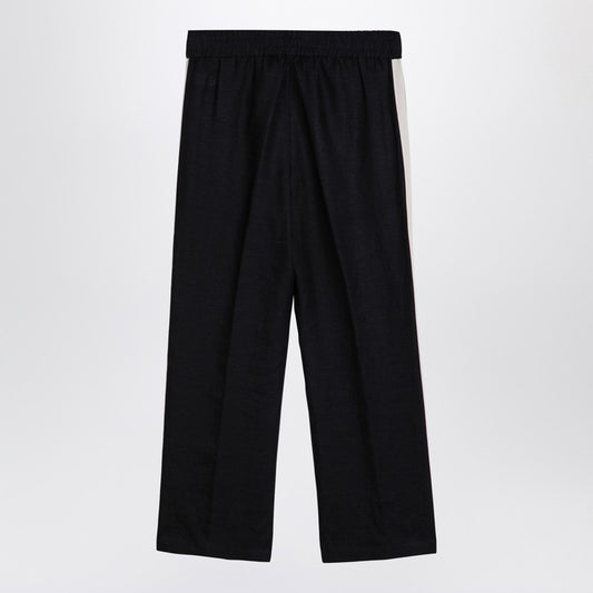 Palm Angels Anthracite grey linen sports trousers