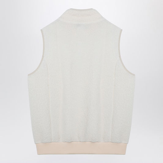 A.P.C. White fleece zipped waistcoat