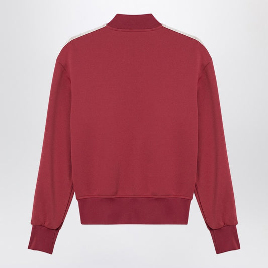 Palm Angels Earth Red zip sweatshirt with logo