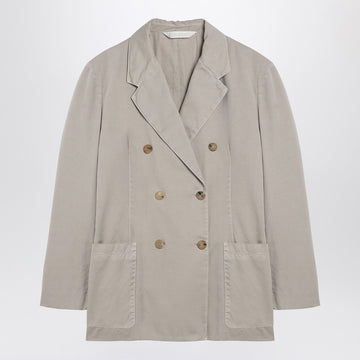Palm Angels Beige double-breasted cotton jacket