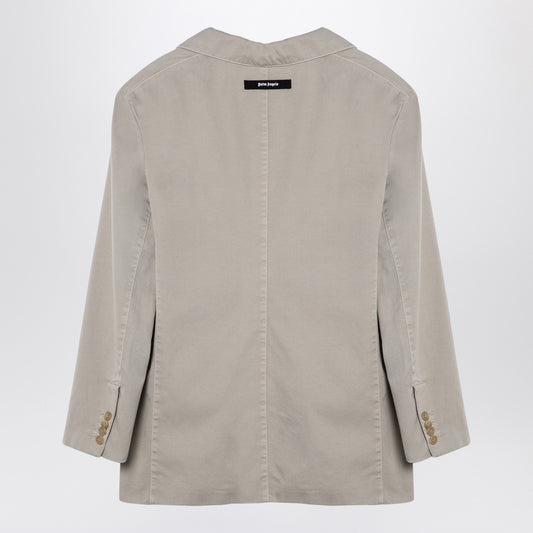Palm Angels Beige double-breasted cotton jacket