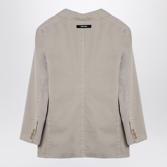 Palm Angels Beige double-breasted cotton jacket