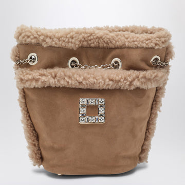 ROGER VIVIER Très Vivier backpack in suede and shearling