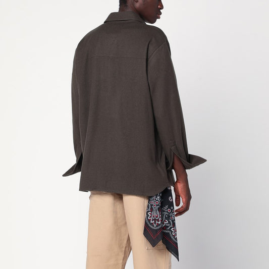 Destin Military green wool shirt