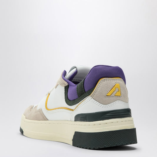 AUTRY Low CLC white/purple/dark green sneaker