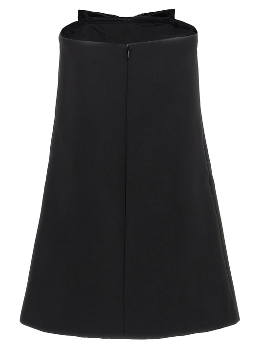 Self-Portrait Black Crepe Bandeau Mini Dress