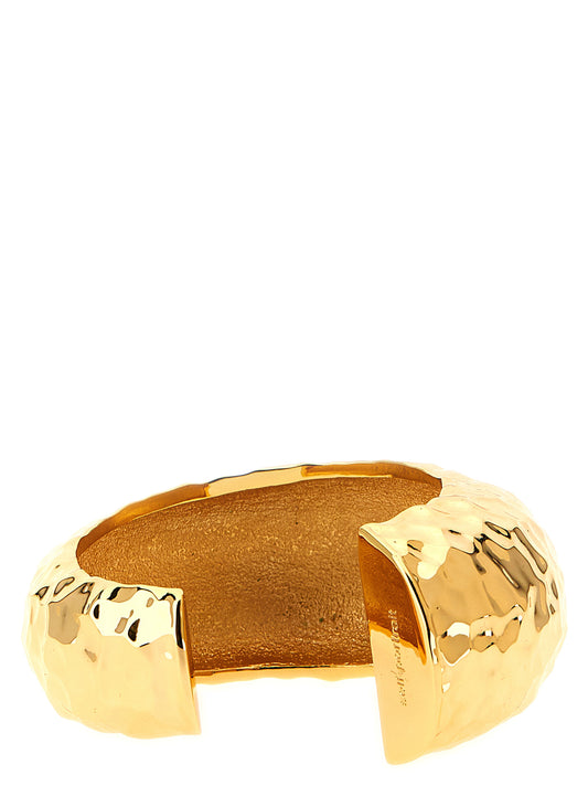 Self-Portrait Hammered Gold Cuff Bracelet