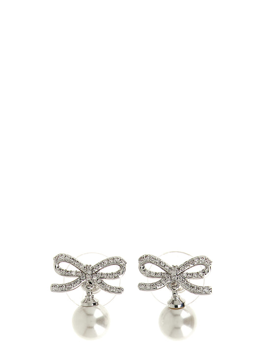 Self-Portrait Bow Pearl Earrings