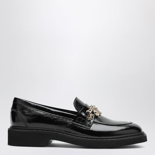 ROGER VIVIER Black patent leather Viv'' Rangers loafer