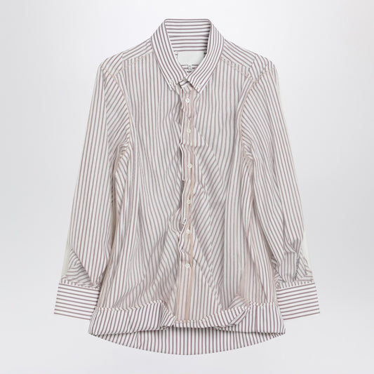 Maison Margiela Striped layered tulle shirt