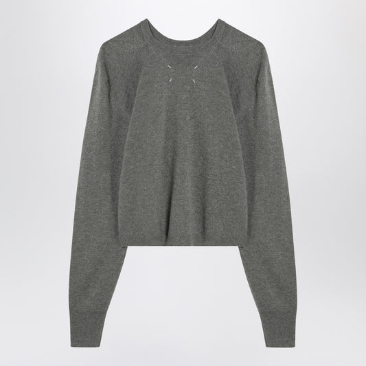 Maison Margiela Green mélange wool sweater