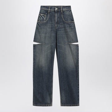 Maison Margiela Blue ripped washed jeans