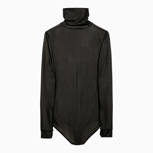 Maison Margiela Black viscose jersey bodysuit