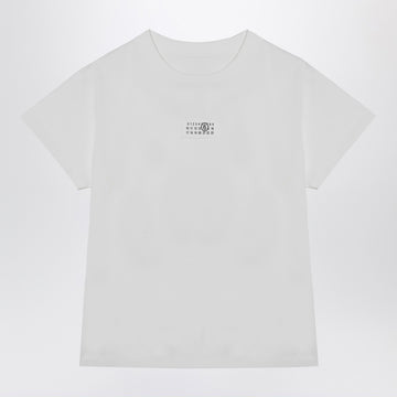 MM6 Maison Margiela White T-shirt with Numeric Signature patch
