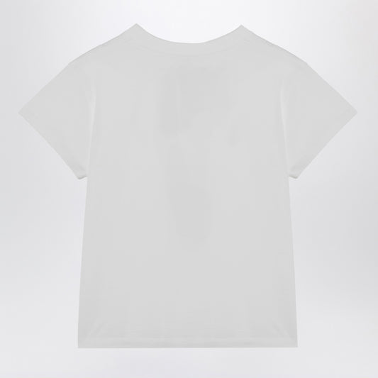 MM6 Maison Margiela White T-shirt with Numeric Signature patch