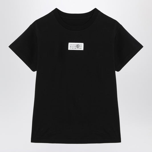 MM6 Maison Margiela Black T-shirt with Numeric Signature